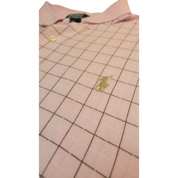 Polo Ralph Lauren Rare Pink Pony Large Polo‎ Collared Men Shirt - Picture 2 of 6